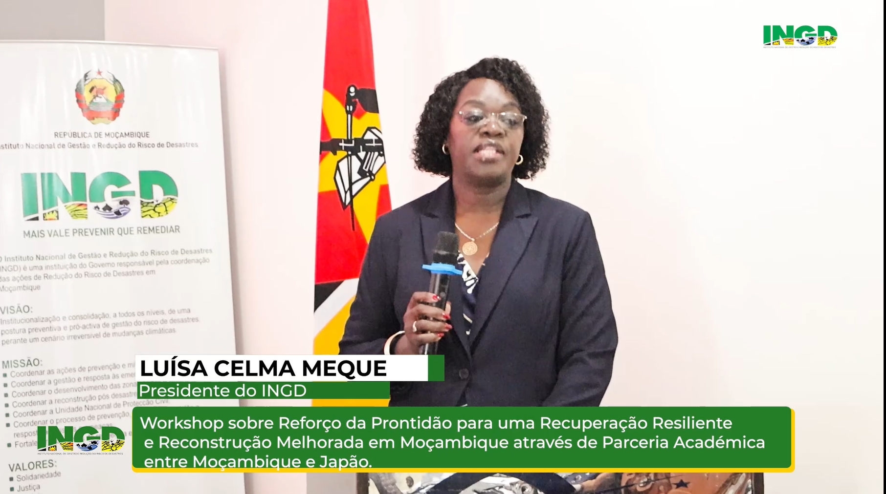 PRIMEIRO DIA: WORKSHOP SOBRE REFORÇO DA PRONTIDÃO PARA UMA RECUPERAÇÃO RESILIENTE EM MOÇAMBIQUE