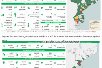 Dados cumulativos dos impactos de todos os eventos & Dados das Cheias e Inundações