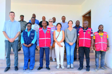 Missão do PMA impressionada com organização da assistência às famílias afectadas pelas cheias em Chiaquelane